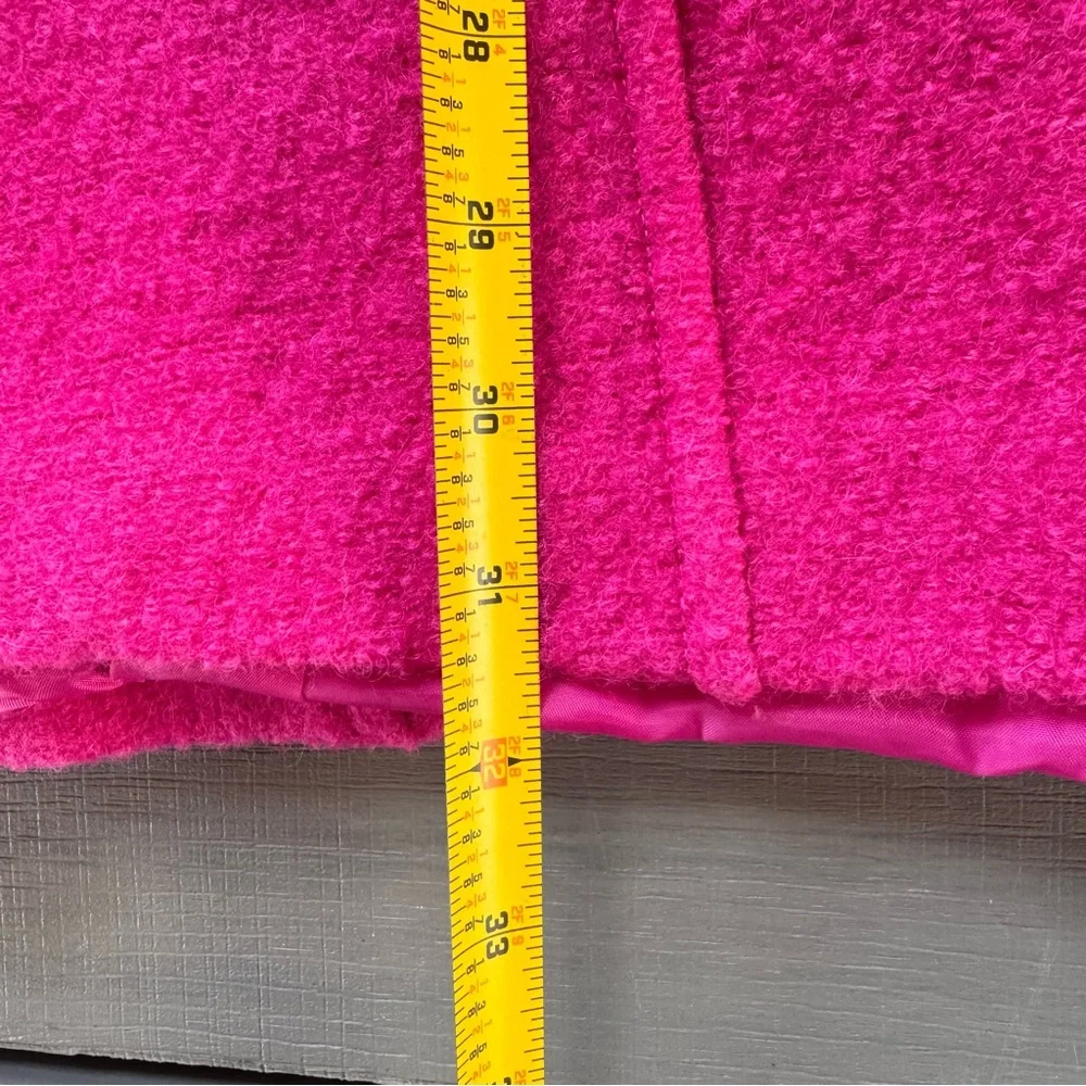 Appleseed's Petites Women’s Hot Pink‎ Boiled Wool Lined Pea Coat Size 12P